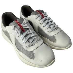 Prada America's Cup White Leather Sneakers Men’s Size US 14 4E Read Description